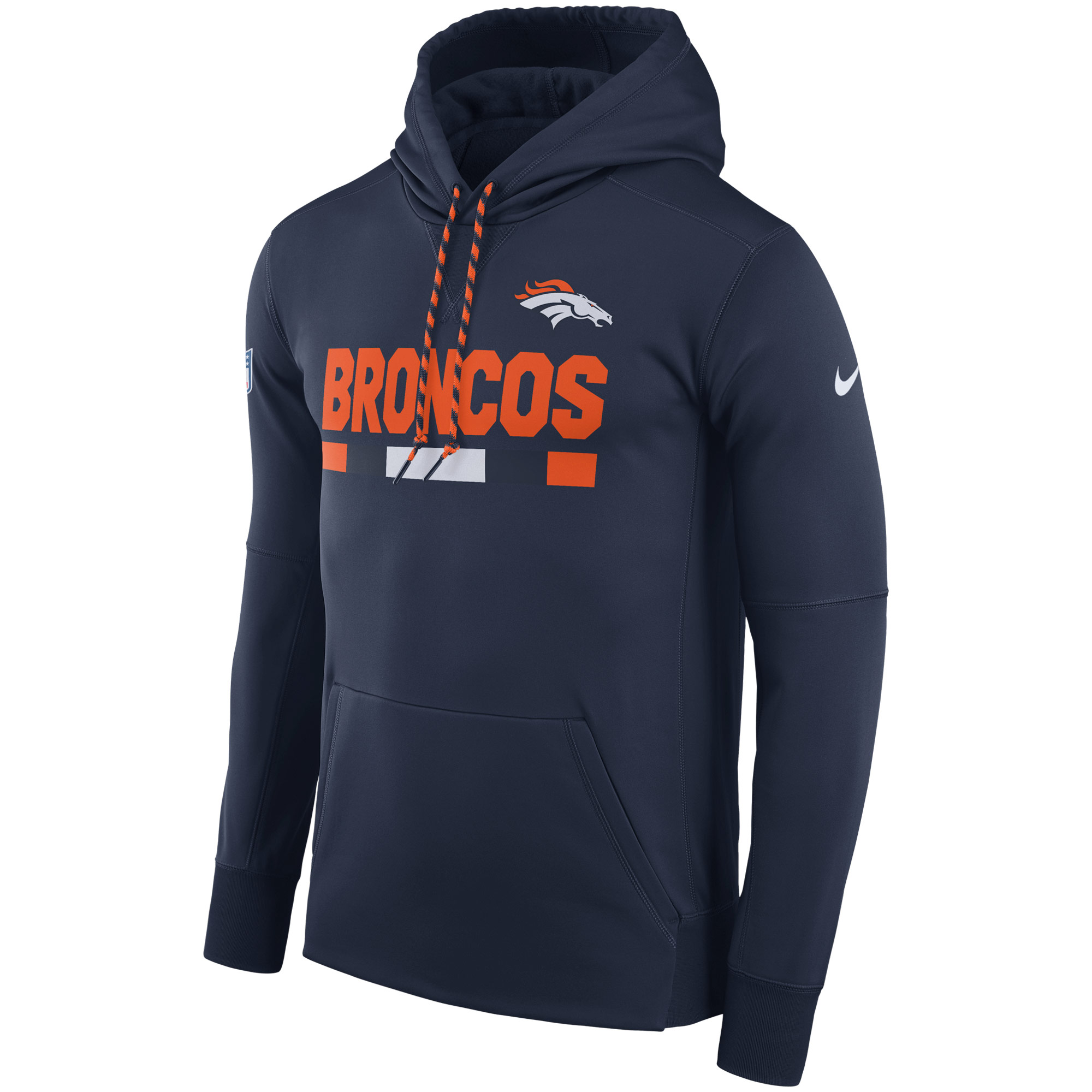 NFL Men Denver Broncos Nike Navy Sideline ThermaFit Performance PO Hoodie->cincinnati bengals->NFL Jersey
